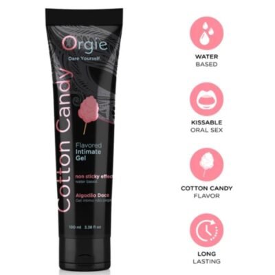 85819 ORGIE - LUBE TUBE COTTON CANDY KISSABLE WATER-BASED INTIMATE GEL 100 ML