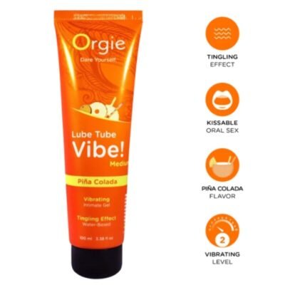 85813 ORGIE - LUBE TUBE VIBE! PIÑA COLADA KISSABLE INTIMATE GEL MEDIUM TINGLING 100 ML